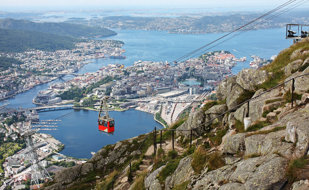Mont Ulriken dans la ville de Bergen, en Norvège
