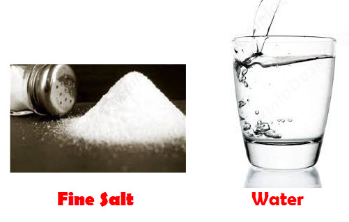 salt and water for saline