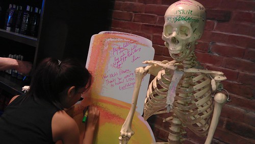 Mr. Bones and autograph wall