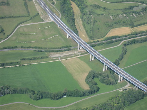 bridge germany bayern deutschland bavaria highway aerialview autobahn deu luftbild airview unterfranken autobahnbrücke aerialpicture airpicture rhöngrabfeld 2362012