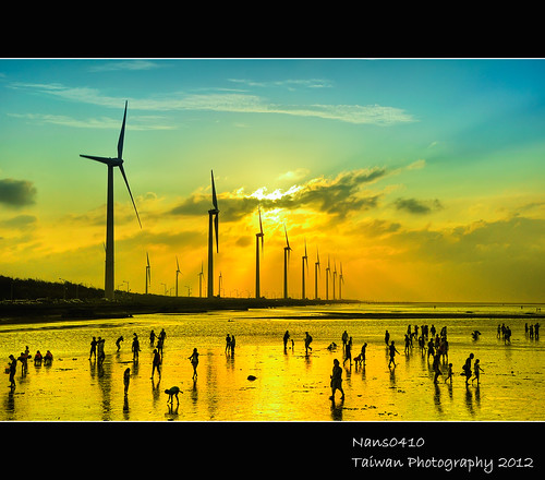 sunset windmill taiwan wetlands taichung 台灣 windpower 高美溼地 風車 gaomei 風力發電 台中市 清水區 清水大排 三美路 大甲溪出海口