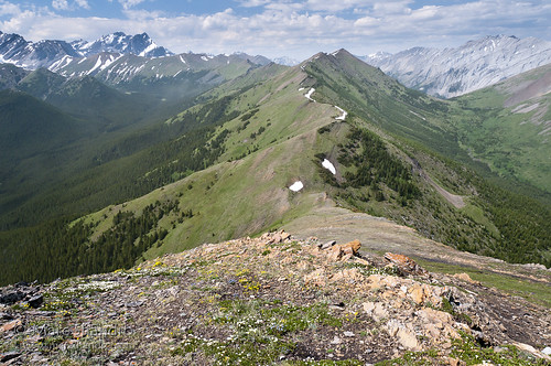 summer terrain canada mountains nature clouds landscape warm view outdoor nopeople alberta rockymountains geology wilderness elevation viewpoint far rugged rockformations rockwalls expanse mountainous