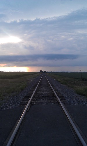 railroad sunset storm rising ns tracks il mansfieldbranch