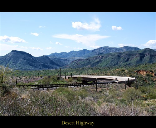 bridge arizona mountains landscape highway scenery desert