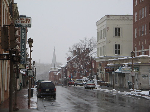 winter snow landscape streetscape lexingtonvirginia