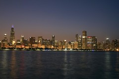 Chicago Skyline Sunset- Adler Planetarium