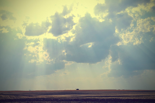 sun field clouds america god wheat farming combine kansas rays harvester haviland