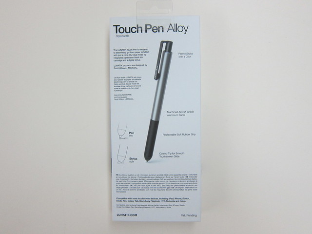 LunaTik Alloy Touch Pen - Packaging Back