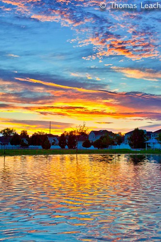 park sunset reflection water clouds utah flood hdr layton wittywd40 hdrtist sandridgepark