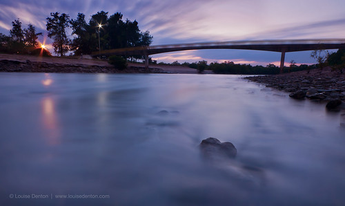 longexposure bridge blue sunset sky colour water rock clouds creek sunrise river flow movement stream purple footbridge nt australia darwin rapidcreek northernterritory leendgrad