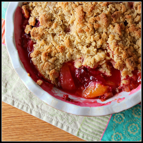 What About Second Breakfast?: Peach and Plum Crumble