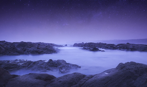 seascape stars landscape star long exposure trails australia victoria kilcunda