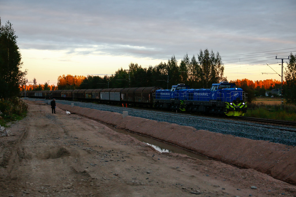 Fenniarail freight train T7003 at Riihimäki