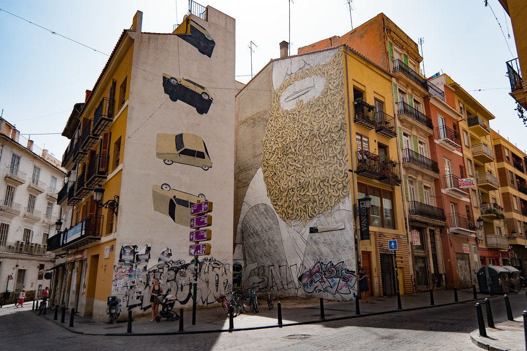 Like a bug on its back - Escif - Valencia Street Art