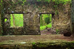 Abandoned building, Kennall Vale, west Cornwall