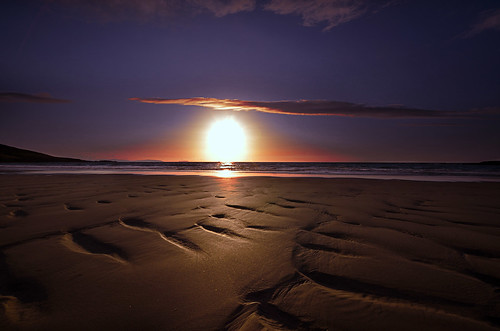 sunset españa beach contraluz sand galicia caion d7000