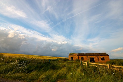 sky field clouds barn fence explore lane buckingham