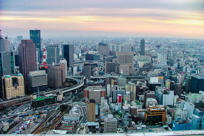 Vistas desde el mirador de 360 grados del Umeda Sky Building.