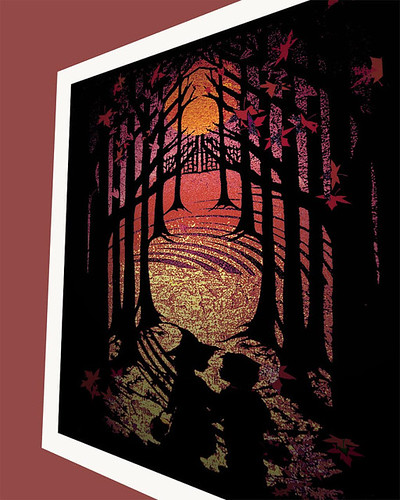 Halloween Scary Woods Paper Cutting
