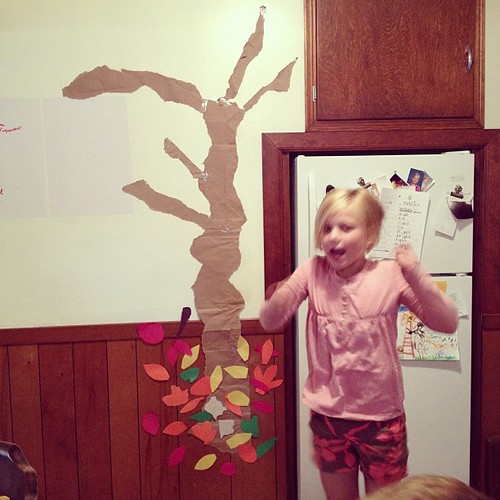 Building the thankful tree.