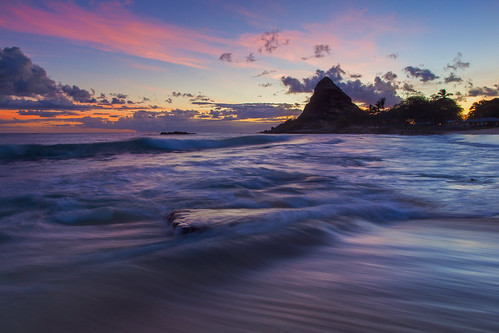 sunset seascape hawaii oahu makaha leeward watermotion westoahu 5dmarkii leendgrad 24mm14lii papaleokane