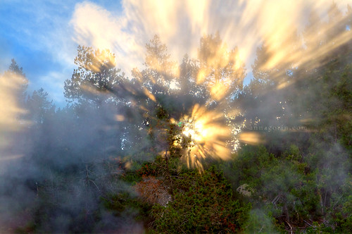 sunset nature canon surreal sigma steam 7d yellowstonenationalpark sulphur yellowstone rays wyoming geyser sulfur sunrays geothermal hdr usnationalparks photomatix dragonsmouthspring 1750mm