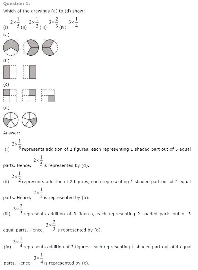 NCERT Solutions for Class 7th Maths Chapter 2 - Fractions and Decimals