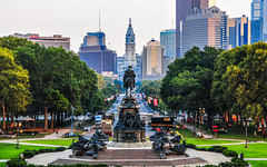 View of Philadelphia from Museum of Art - Philadelphia PA
