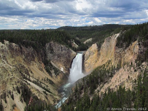 Lower Yellowstone Falls from Lookout Point in Yellowstone National Park, Wyoming