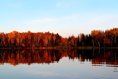 trees sunset red sky orange lake fall water minnesota reflections outdoors dock loonlake