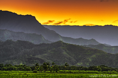 nature landscape hawaii sunsets kauai hdr hanalei pacificislands tarofields volcanicslopes d7000