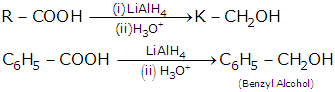 By reduction of Carboxylic acids and esters