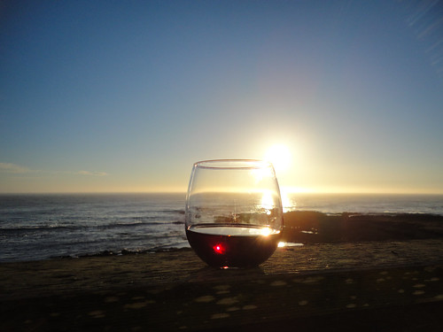 ocean sunset glass pacific wine romantic