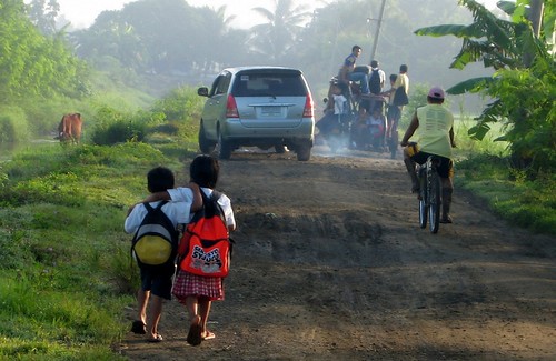 car bicycle canon cattle tricycle philippines powershot schoolchildren sanmiguel s80 iloilo islandofpanay