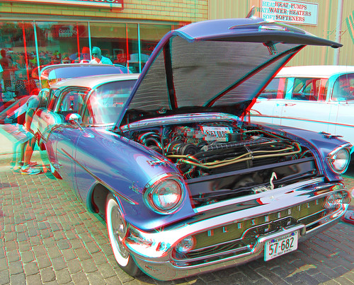 stereoscopic stereophoto 3d nebraska anaglyph stereo carshow westpoint redcyan 3dimages 3dphoto 3dphotos 3dpictures stereopicture lastflingtillspring