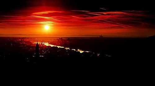 sunset heidelberg königstuhl