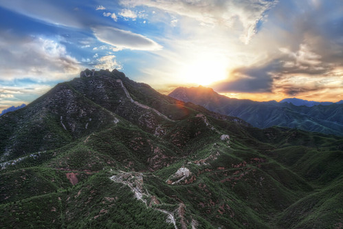 china travel sunset sky sun mountain mountains slr tower wall clouds digital photoshop canon landscape photography eos evening photo high asia dynamic dusk hill great towers chinese hills photograph processing flare 5d layers greatwall 中国 dslr range fareast hdr highdynamicrange sunflare markii miyun thegreatwallofchina greatwallofchina eastasia postprocessing photomatix gubeikou crouchingtiger wohu thefella 5dmarkii conormacneill thefellaphotography