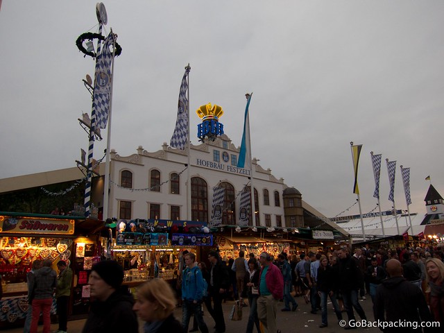 The Hofbräu-Festzelt tent is the largest at Oktoberfest
