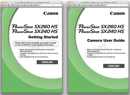 Canon SX260 HS Manual