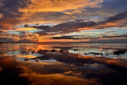 sunset sky sun lake water clouds thegalaxy