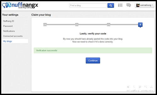 Step 4 : Verify your blog