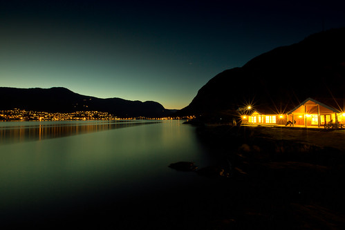 longexposure light sea norway night mare fjord norvegia fiordno