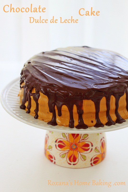 Chocolate Cake with Dulce de Leche Frosting | Roxanashombaking.com
