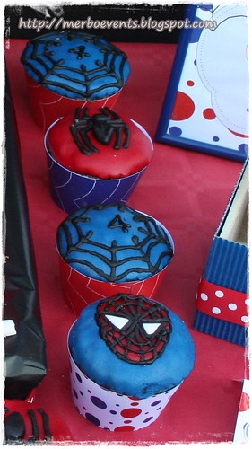 wrappers cupcakes2. Kit de fiesta spiderman. Merbo events