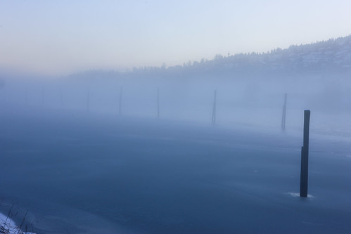 winter mist ice norway fog river landscape creativecommons yabbadabbadoo lillestrom