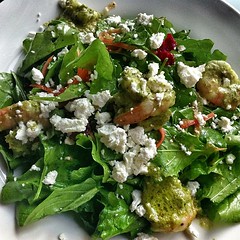 Beetroot Shrimp Salad @melenzanekw . Lunch 11.1.13