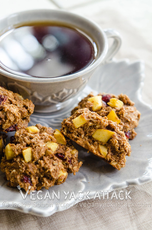 Delicious and healthy, Cran Apple Oatmeal Cookies studded with plenty of fruit, and buttery walnuts. They're great to serve as snacks, too!