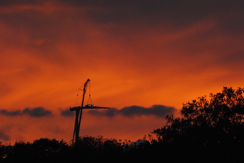 sunset windmill