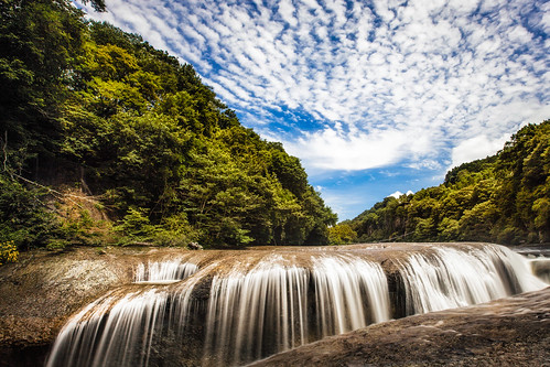 sky nature water leaves japan landscape colorful vibrant smooth rocky falls 日本 silky 2012 gunma numata fav10 gunmaprefecture flickraward 沼田市 karlocamero yokosotour