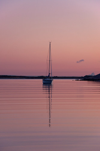 sunset sea summer boat sweden onsala